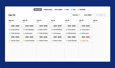 haderuppigerne|Vagtplan